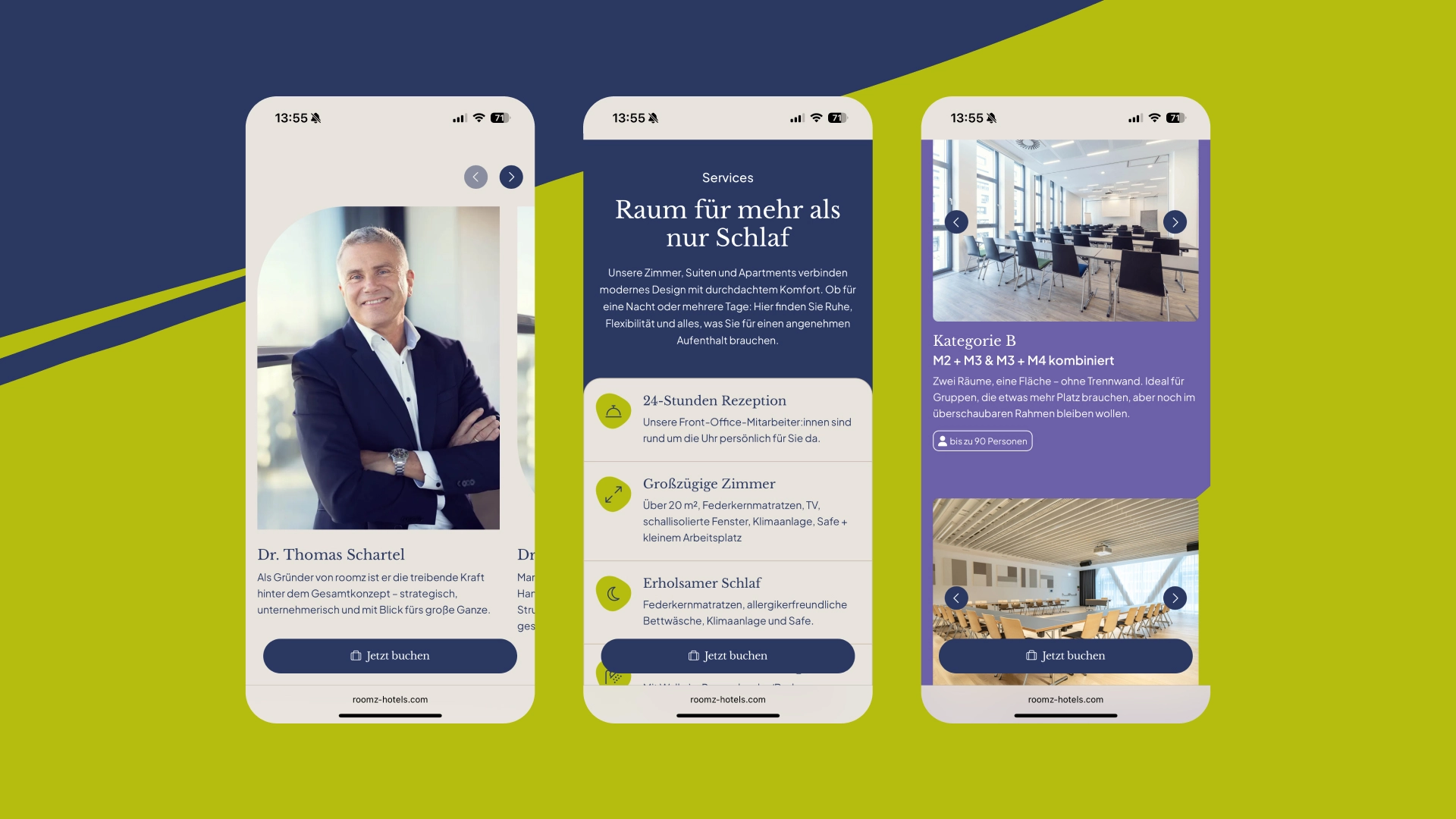 roomz Hotels - Eine Website, die das Hotel-Erlebnis spürbar macht