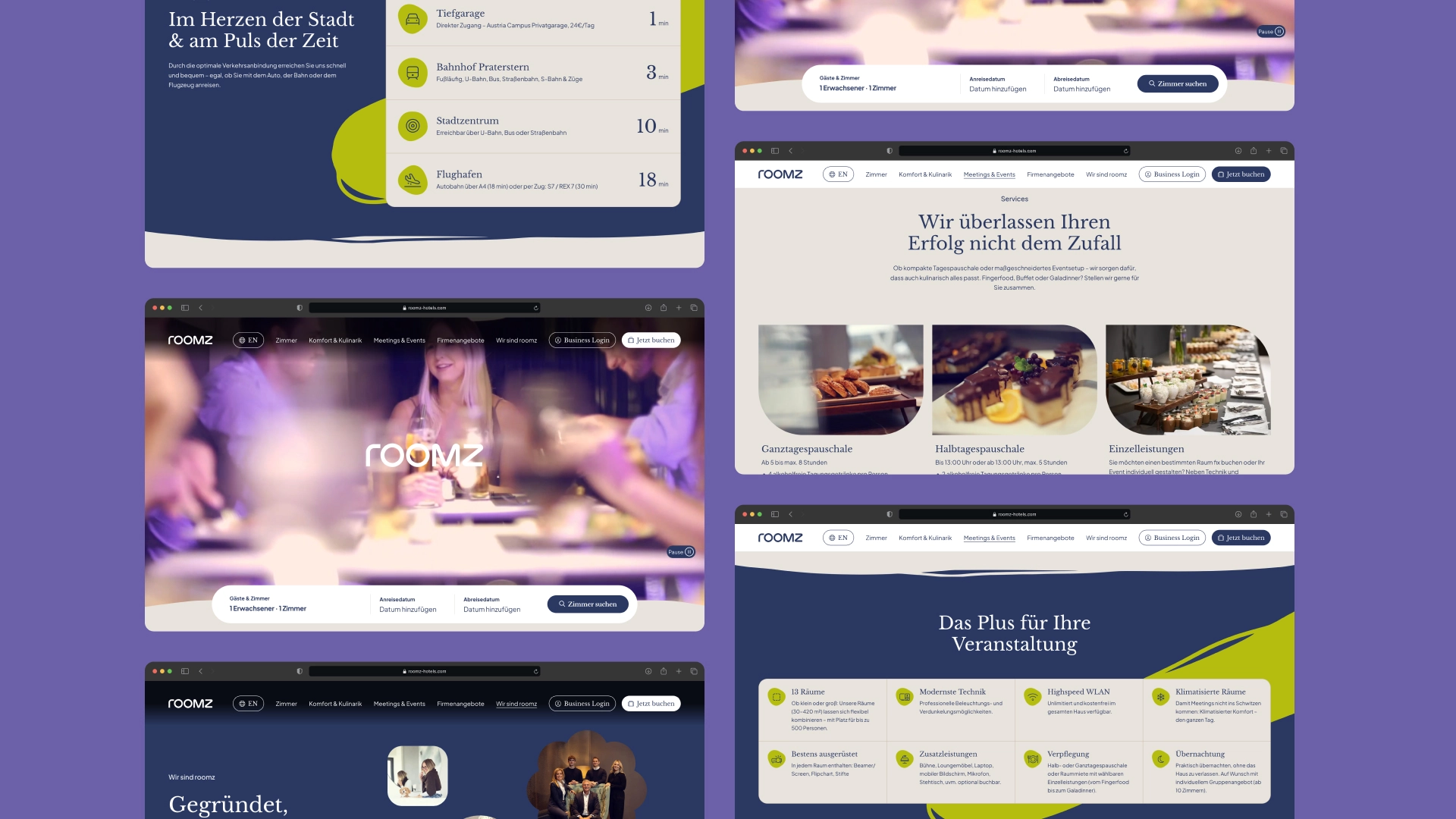 roomz Hotels - Eine Website, die das Hotel-Erlebnis spürbar macht