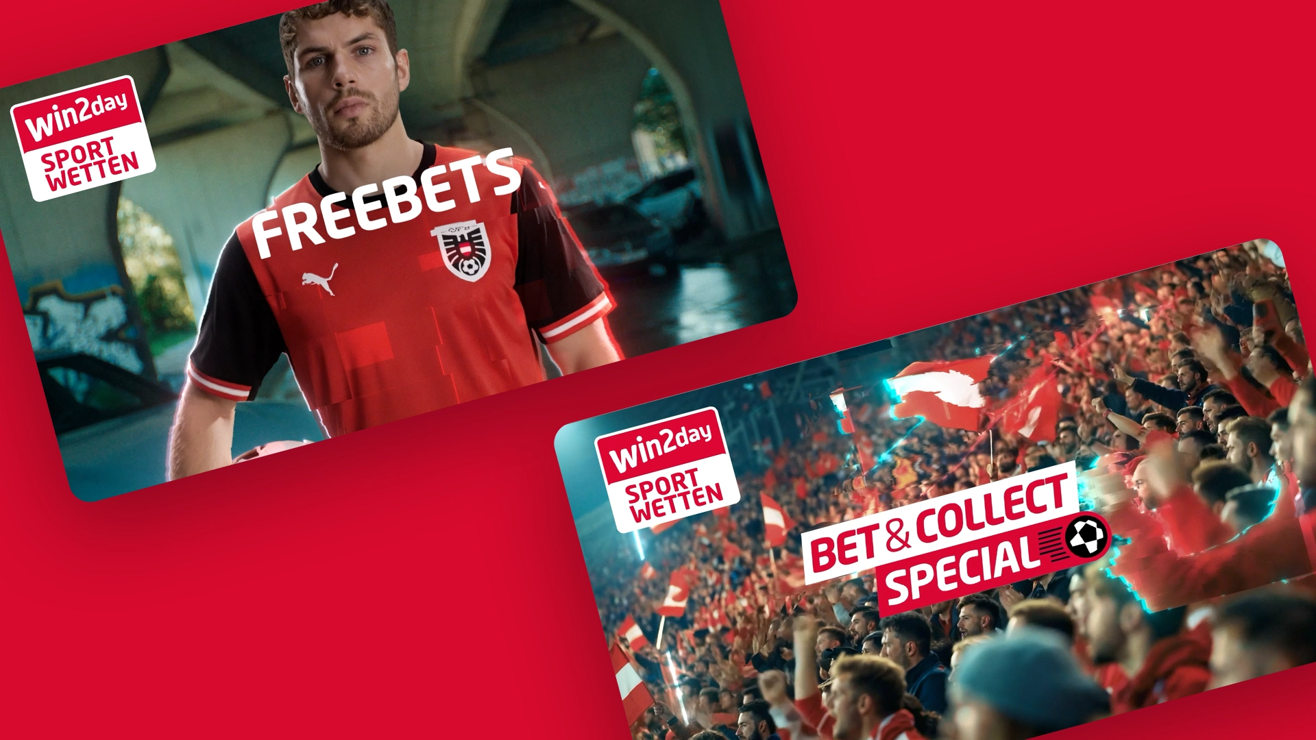 Auschnitt des win2day Sportwetten Spots zu Bet & Collect Special