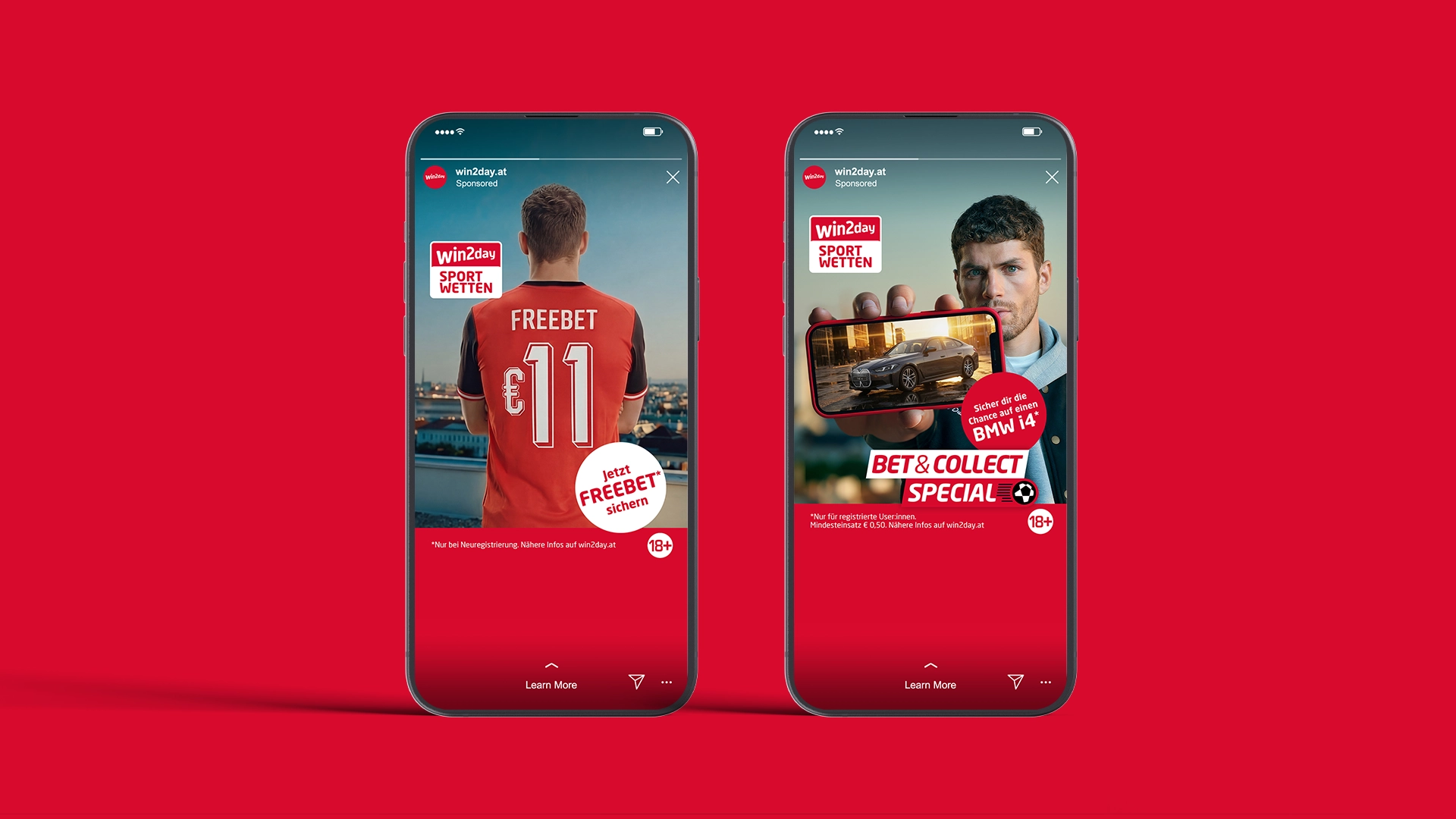 Social Ad win2day Sportwetten, Gewinn eines BMW i4