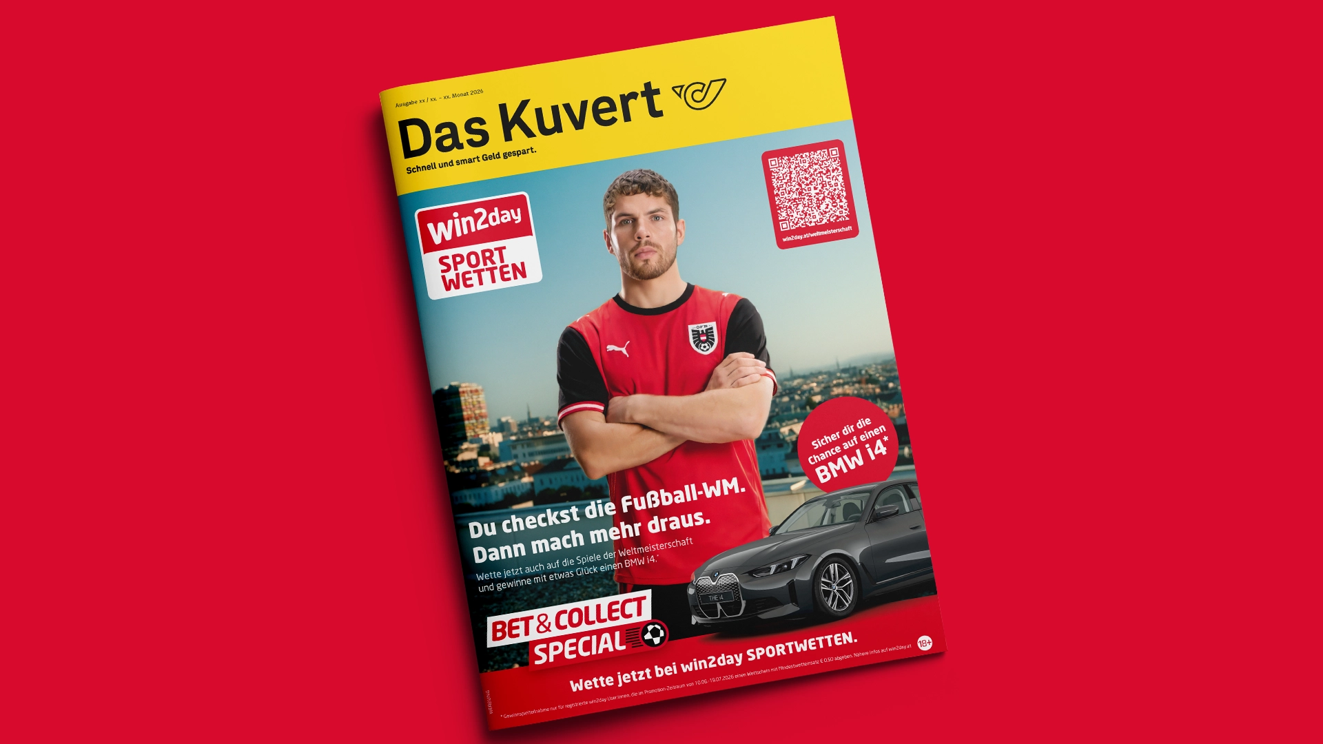 Das Kuvert Magazin Anzeige win2day Sportwetten