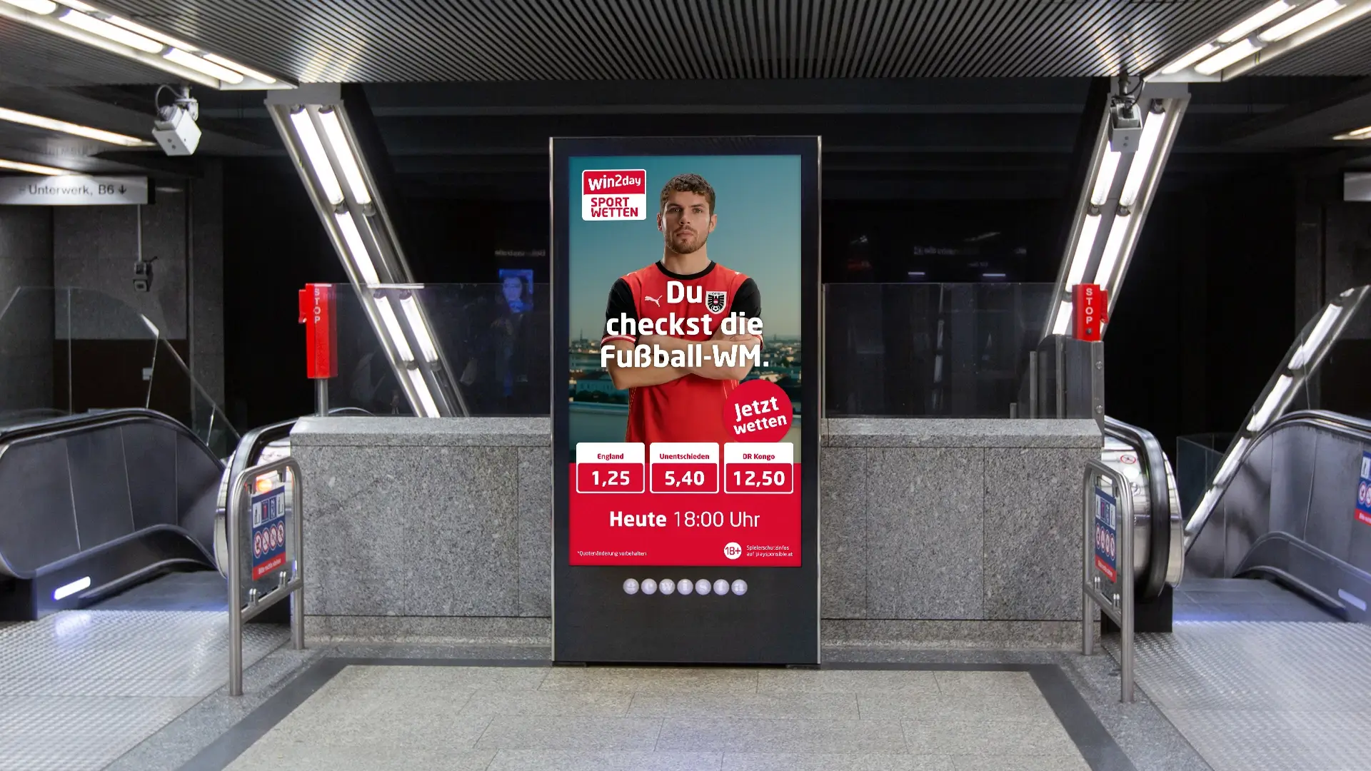DOOH bei einer Ubahn Station